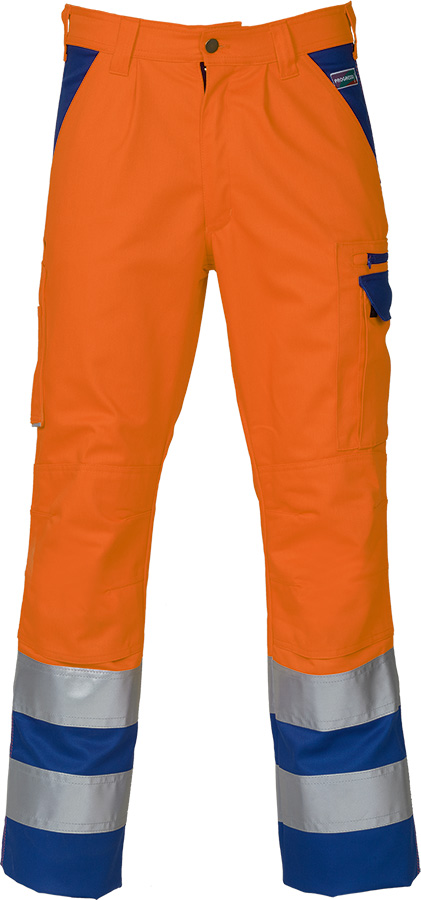 Warnschutz-Bundhose PROGRESSO REFLEX, leuchtorange/blau