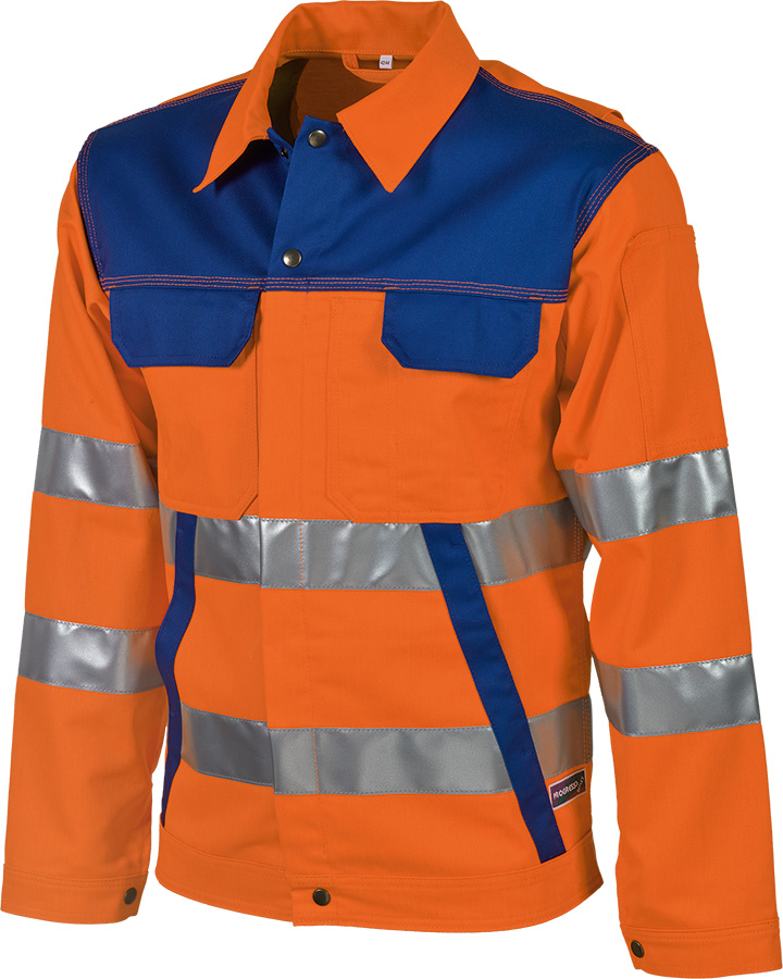 Warnschutz-Bundjacke PROGRESSO REFLEX, leuchtorange/blau