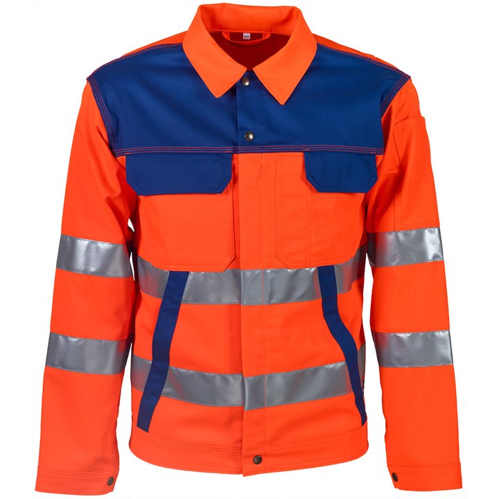 Warnschutz-Bundjacke PROGRESSO REFLEX, leuchtorange/blau