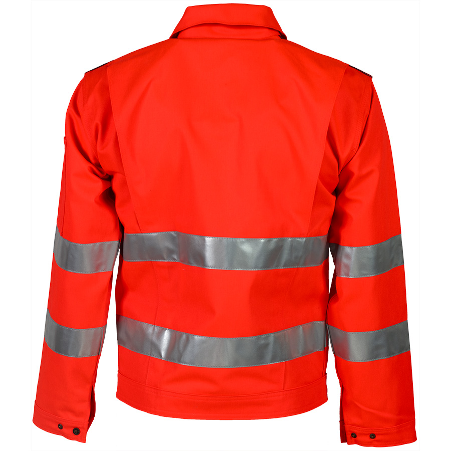 Warnschutz-Bundjacke PROGRESSO REFLEX, leuchtrot/grau