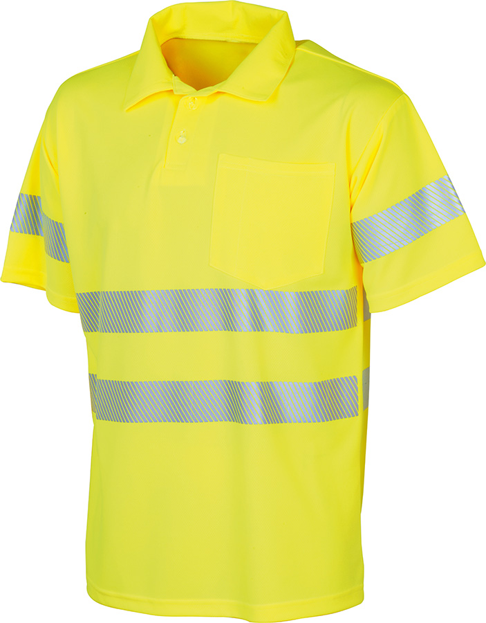 Warnschutz-Poloshirt BIOACTIVE REFLEX, leuchtgelb