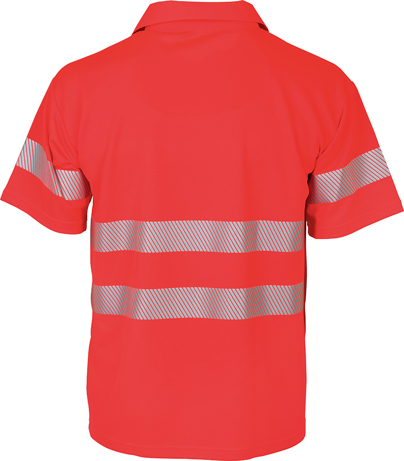 Warnschutz-Poloshirt BIOACTIVE REFLEX, leuchtrot