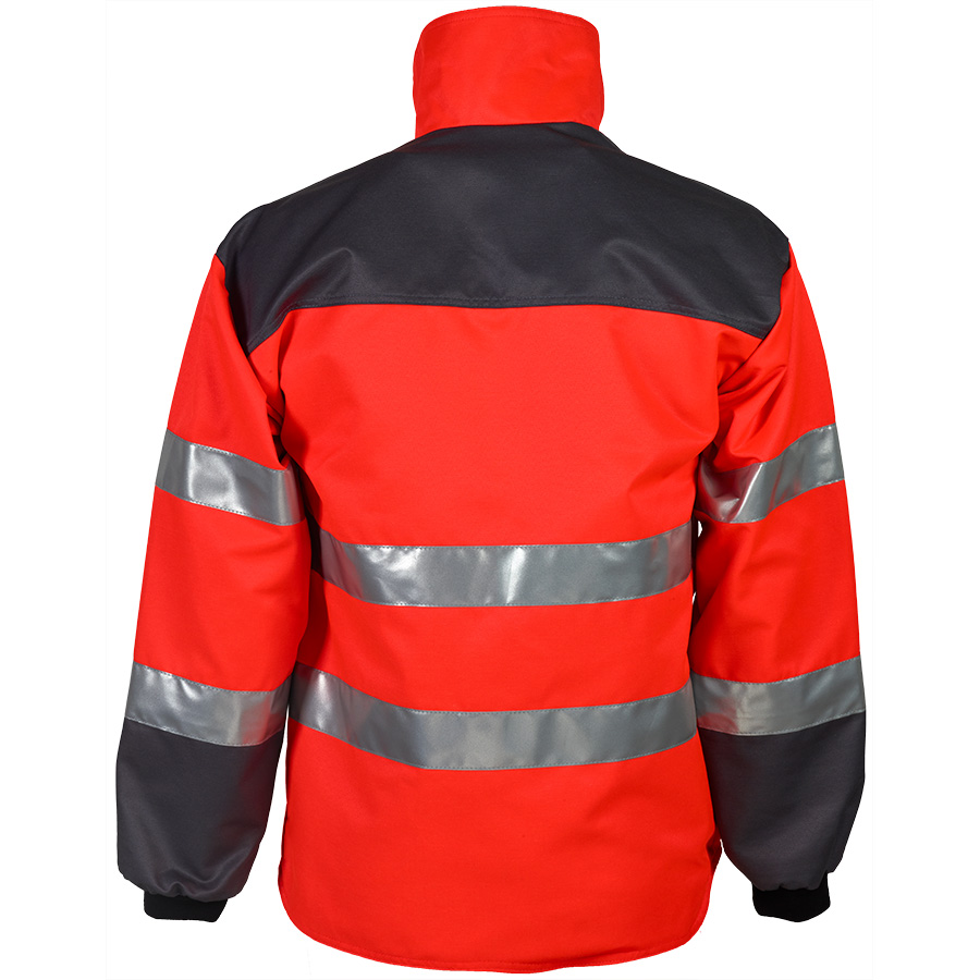 Warnschutz-Jacke PROFIWORK REFLEX, leuchtrot/grau