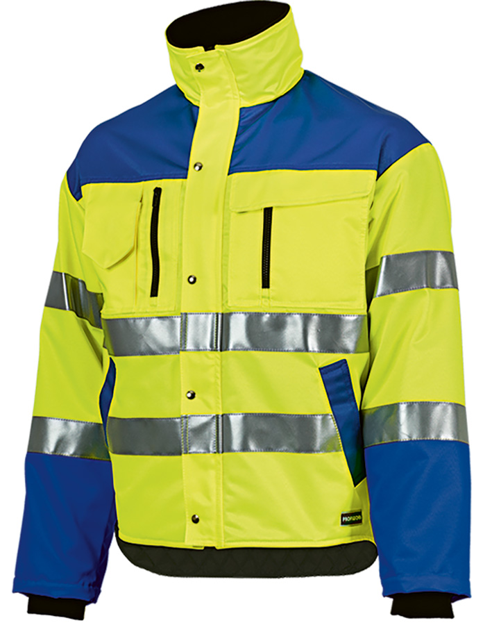 Warnschutz-Winterjacke PROFIWORK INVERNO REFLEX, leuchtgelb/blau