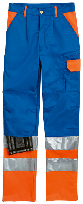 Warnschutz-Bundhose PROFIWORK REFLEX, blau/leuchtorange