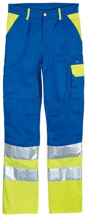 Warnschutz-Bundhose PROFIWORK REFLEX, blau/leuchtgelb