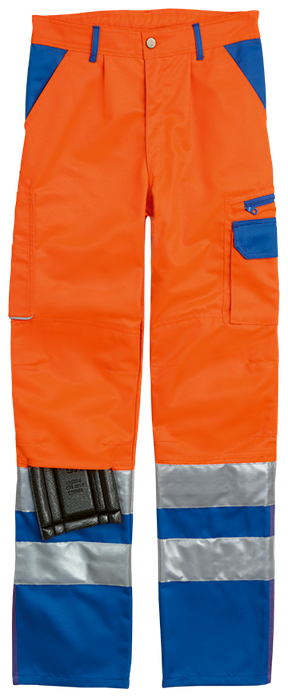 Warnschutz-Bundhose PROFIWORK REFLEX, leuchtorange/blau