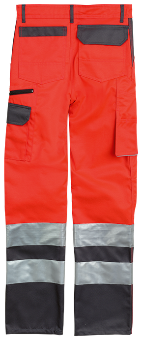 Warnschutz-Bundhose PROFIWORK REFLEX, leuchtrot/grau