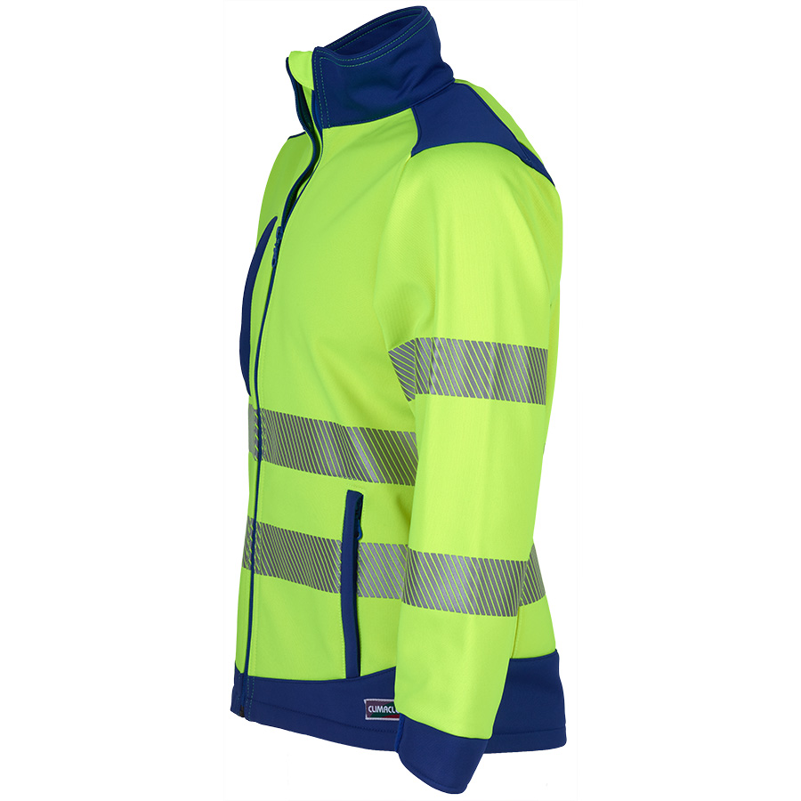 Allwetter-Warnschutzjacke CLIMACLEAN REFLEX, leuchtgelb/blau
