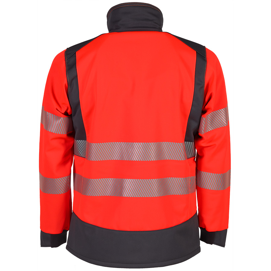 Allwetter-Warnschutzjacke CLIMACLEAN REFLEX, leuchtrot/grau