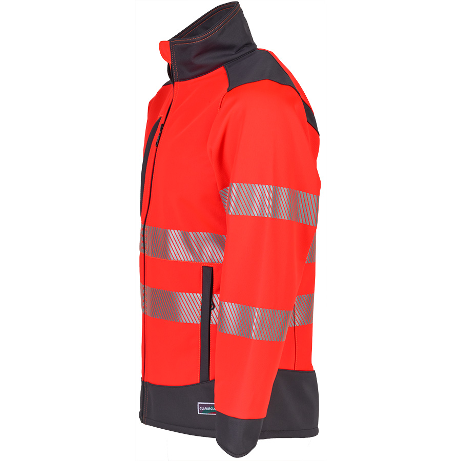 Allwetter-Warnschutzjacke CLIMACLEAN REFLEX, leuchtrot/grau