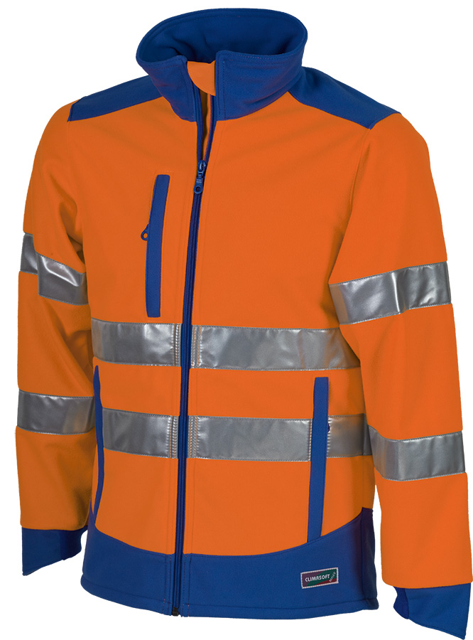 Warnschutzjacke CLIMASOFT REFLEX, leuchtorange/blau