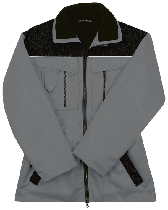 Arbeitsjacke lang TREKKER, grau/schwarz