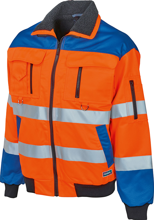 Warnschutzjacke TREKKER REFLEX, leuchtorange/blau