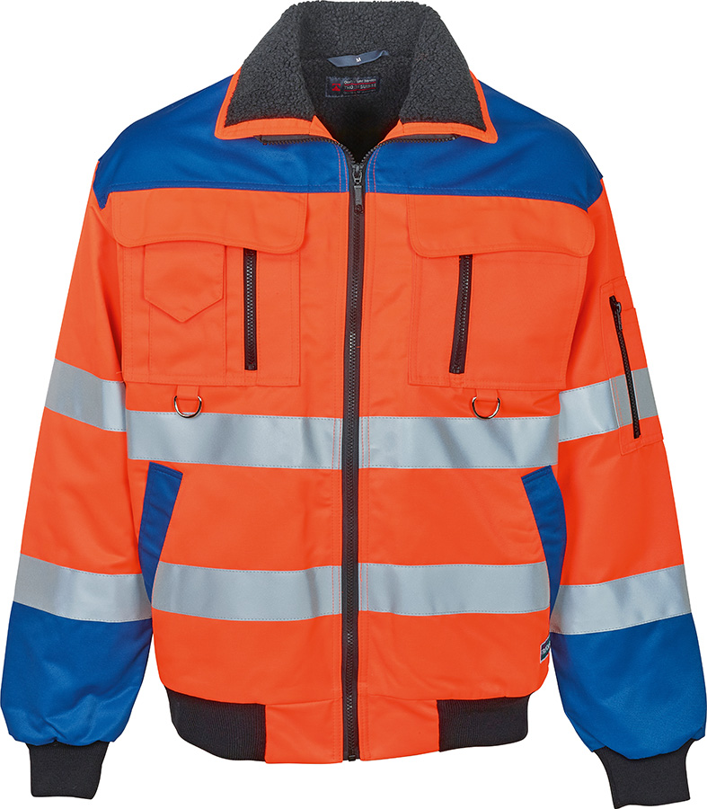 Warnschutzjacke TREKKER REFLEX, leuchtorange/blau