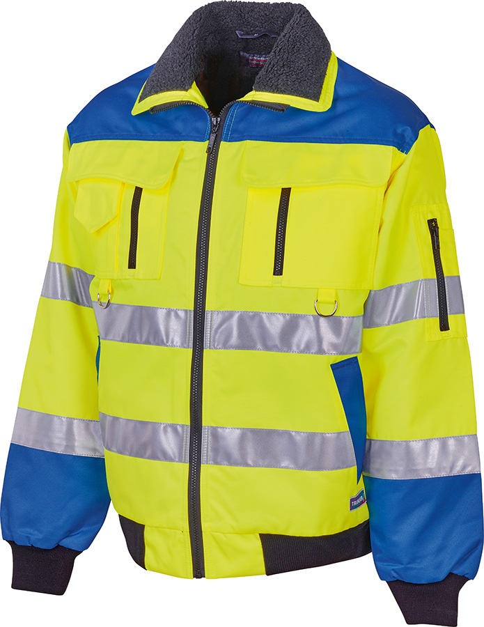 Warnschutzjacke TREKKER REFLEX, leuchtgelb/blau