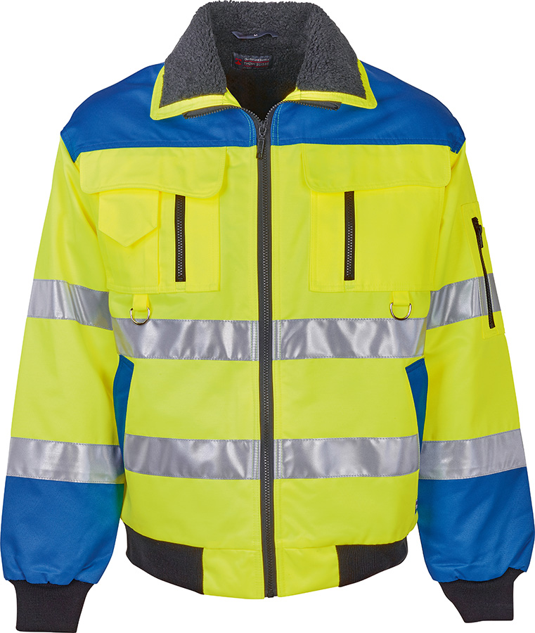 Warnschutzjacke TREKKER REFLEX, leuchtgelb/blau