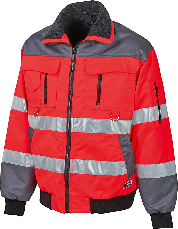 Warnschutzjacke TREKKER REFLEX, leuchtrot/grau