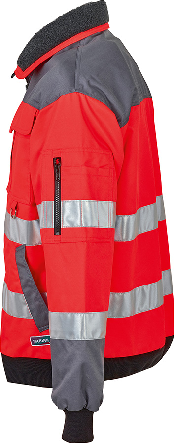 Warnschutzjacke TREKKER REFLEX, leuchtrot/grau