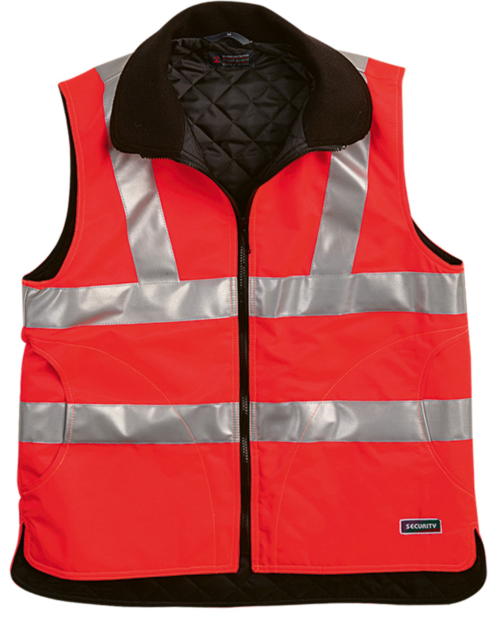 Warnweste SECURITY, leuchtrot
