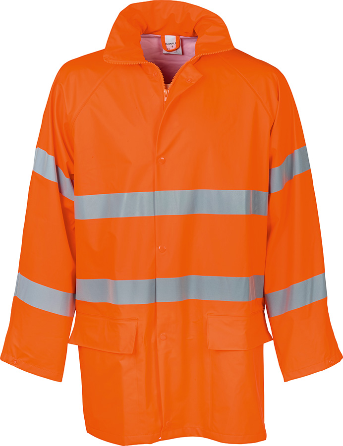 Leichte Regen-Warnschutzjacke RAINFLEX REFLEX, leuchtorange