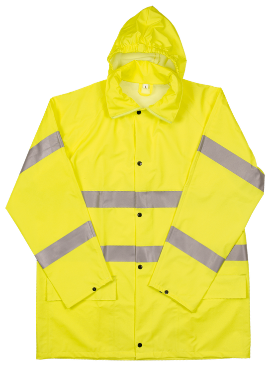Leichte Regen-Warnschutzjacke RAINFLEX REFLEX, leuchtgelb