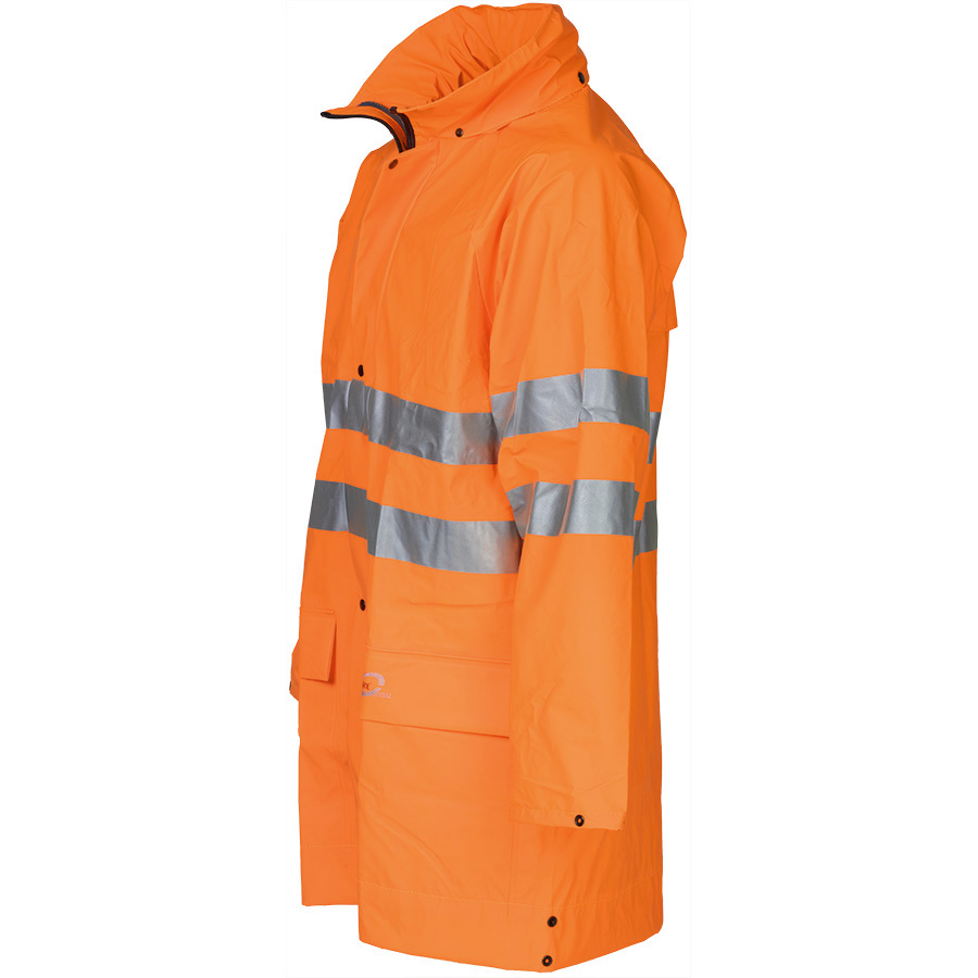 Leichte Regen-Warnschutzjacke SIOEN FLEXOTHANE REFLEX KASSEL, leuchtorange