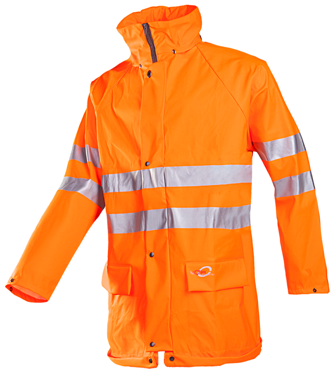 Leichte Regen-Warnschutzjacke SIOEN FLEXOTHANE REFLEX KASSEL, leuchtorange