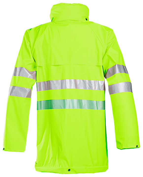 Leichte Regen-Warnschutzjacke SIOEN FLEXOTHANE REFLEX KASSEL, leuchtgelb