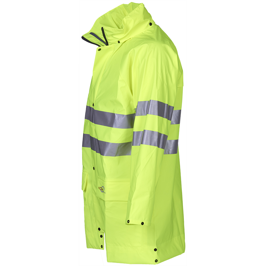 Leichte Regen-Warnschutzjacke SIOEN FLEXOTHANE REFLEX KASSEL, leuchtgelb