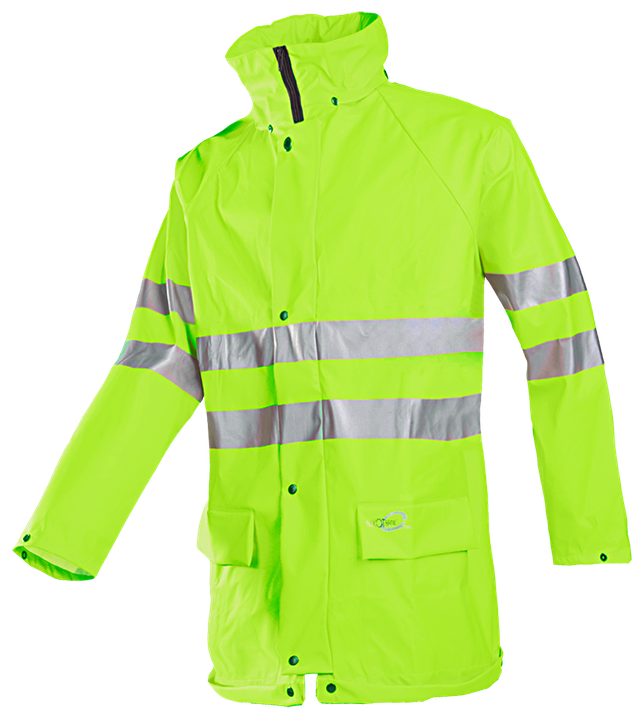Leichte Regen-Warnschutzjacke SIOEN FLEXOTHANE REFLEX KASSEL, leuchtgelb