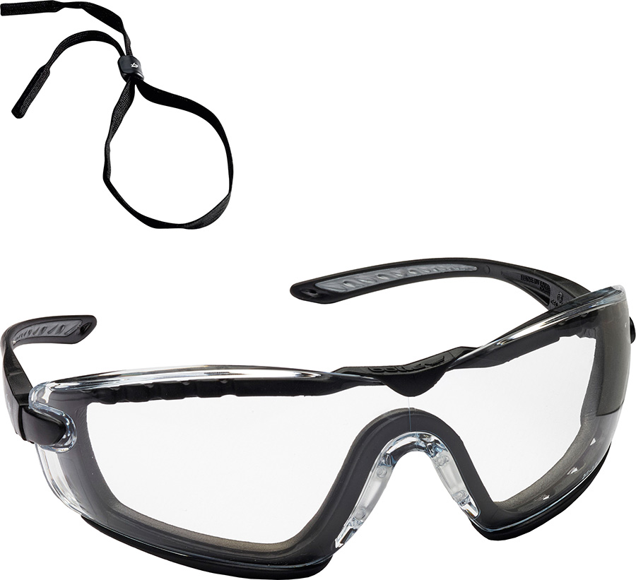 Set Schutzbrille BOLLÉ COBRA mit Schaumstoffpolster und Brillenband