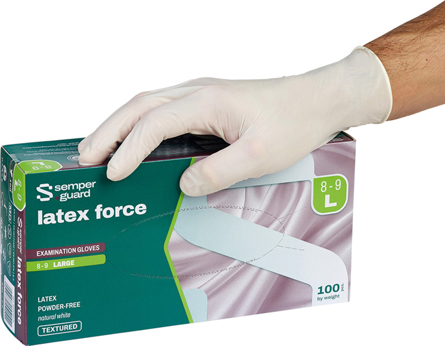 Einweghandschuhe SEMPERGUARD LATEX FORCE