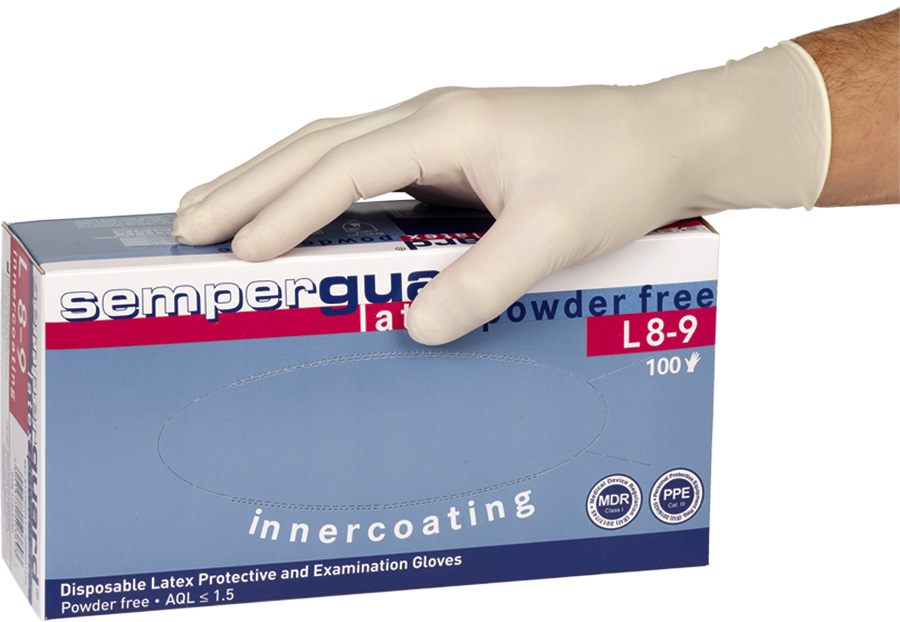 Einweghandschuhe SEMPERGUARD LATEX FORCE