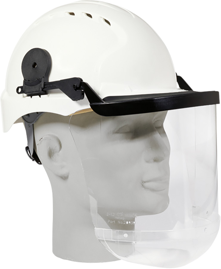 Polycarbonatscheibe mit Kinnschutz zu HELLBERG SAFE 2