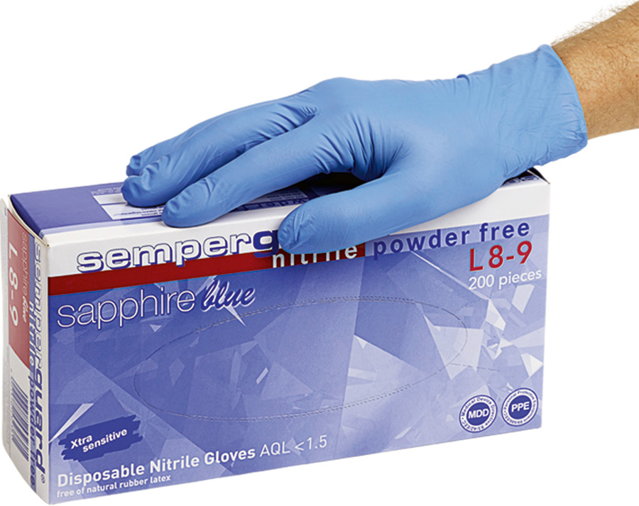 Einweghandschuhe SEMPERGUARD SAPPHIRE BLUE