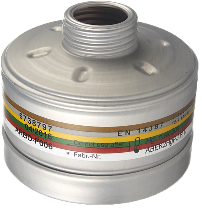Gas-/Kombinationsfilter A2B2E2K2/Hg/P3 zu DRÄGER X-PLORE 4740 und 6300