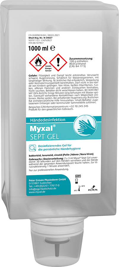 Händedesinfektionsgel MYXAL SEPT GEL