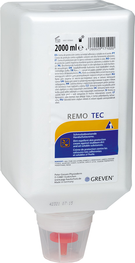 Handschutzcreme GREVEN REMO TEC, 2000 ml zu Spender VARIOMAT ECO