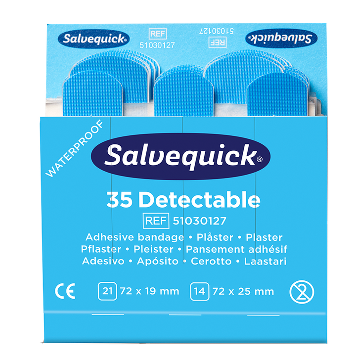 Textilheftpflaster SALVEQUICK Pflaster detektierbar, blau Nr. 51030127