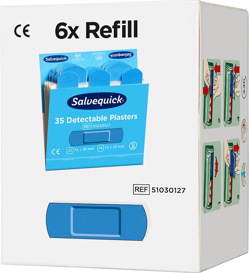 Textilheftpflaster SALVEQUICK Pflaster detektierbar, blau Nr. 51030127