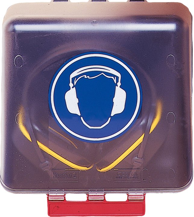 Aufbewahrungsbox GEBRA SECUBOX MIDI, Symbol Gehörschutz