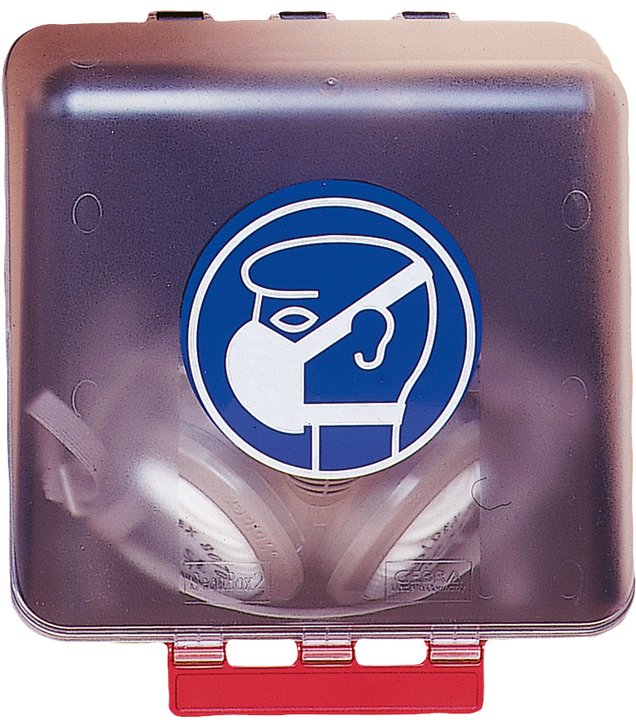 Aufbewahrungsbox GEBRA SECUBOX MIDI, Symbol Atemschutz