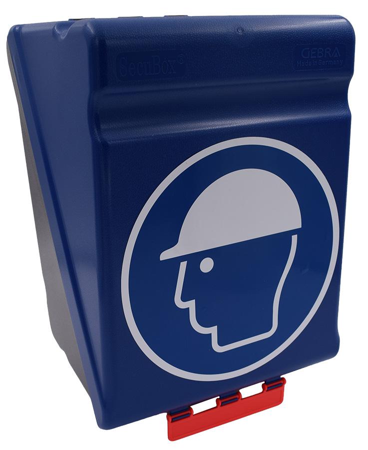 Aufbewahrungsbox GEBRA SECUBOX MAXI, Symbol Schutzhelm