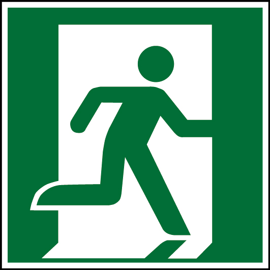 Rettungszeichen Notausgang rechts