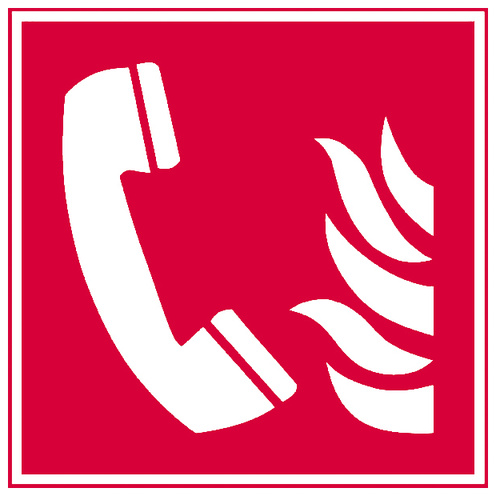 Brandschutzschild Brandmeldetelefon 150 x 150 mm, Folie