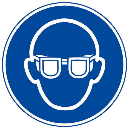 Gebotsschild Augenschutz 50 mm, Folie