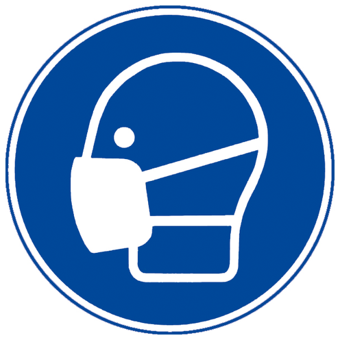 Gebotsschild Staubmaske 200 mm, Folie