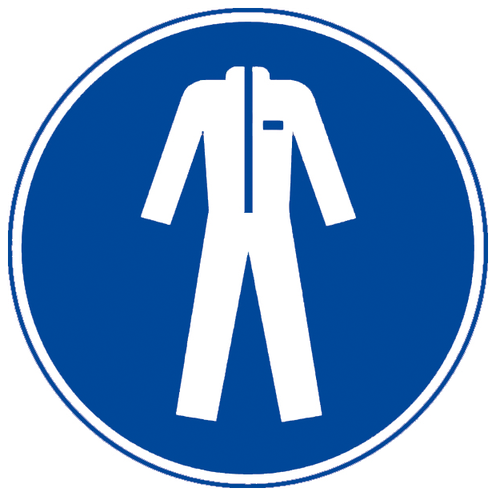 Gebotsschild Schutzkleidung 200 mm, Folie