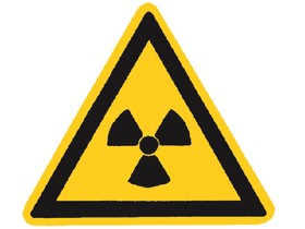 Warnschild Radioaktivität 100 mm, Folie